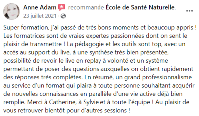 Super formation, j’ai passé de très bons moments et beaucoup appris !