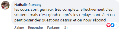 "Les cours sont géniaux très complets..."