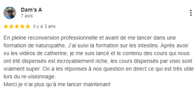 Après avoir vu les vidéos de catherine, je me suis lancé et le contenu des cours qui nous ont été dispensés est incroyablement riche, les cours dispensés par visio sont vraiment super
