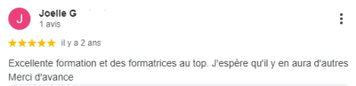 Excellente formation et des formatrices au top !