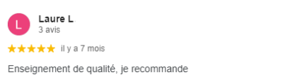 Enseignement de qualité, je recommande