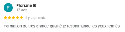 Formation de très grande qualité je recommande les yeux fermés