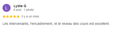 Les intervenants, l'encadrement, et le niveau des cours est excellent