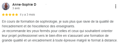 Je recommande les yeux fermés pour celles et ceux qui souhaitent orienter leur projet professionnel vers le bien-être en s'assurant une formation de grande qualité