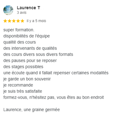 Super formation. disponibilités de l'équipe, qualité des cours des intervenants