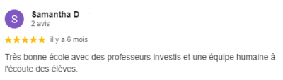 Très bonne école avec des professeurs investis et une équipe humaine à l'écoute des élèves