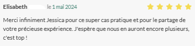 Merci infiniment pour ce super cas pratique et pour le partage de votre précieuse expérience. J'espère que nous en aurons encore plusieurs, c'est top !