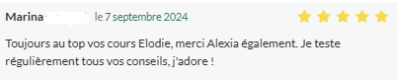Toujours au top vos cours Elodie. Je teste régulièrement tous vos conseils, j'adore !